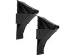 2X Cunei Per Ruote Cunei Per Ruote Per Rimorchio Auto Caravan Nero Con Supporto