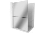 Mexen Kioto+ L Pannello Doccia Con Mensola Walk-In 120 X 200 Cm, Specchio, Cromo - 800-120-123-01-50