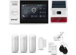 Huxgo HXA007 Sistema Di Allarme Casa Wifi + Gsm 4G Lte Con Sirena Wireless, Sistema Di Allarme Con 3X Sensore Di Movimento E 1X Sensore Porta-Finestra, Sistema Di Allarme Per Appartamento, Casa, Garage, Tuya Smartlife App