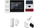 Huxgo HXA007 Sistema Di Allarme Casa Wifi + Gsm 4G Lte Con Sirena Wireless, Sistema Di Allarme Con 1X Sensore Di Movimento E 1X Sensore Porta-Finestra, Sistema Di Allarme Per Appartamento, Casa, Garage, Tuya Smartlife App