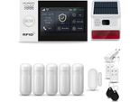 Huxgo HXA007 Sistema Di Allarme Casa Wifi + Gsm 4G Lte Con Sirena Wireless, Sistema Di Allarme Con 5X Sensori Di Movimento E 1X Sensore Porta-Finestra, Sistema Di Allarme Per Appartamento, Casa, Garage, Tuya Smartlife App