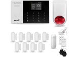 Huxgo HXA005 Sistema Di Allarme Casa Wifi + Gsm 4G Con Sirena Wireless, Sistema Di Allarme Con 1X Sensore Di Movimento E 9X Sensore Porta-Finestra, Sistema Di Allarme Per Appartamento, Casa, Garage, Tuya Smartlife App