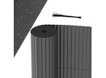Jayseuw Pvc Privacy Schermo Stuoia Privacy Recinzione Balcone Frangivento Privacy Schermo Per Recinzione Grigio 120X500Cm