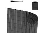 Clanmacy Pvc Privacy Schermo Stuoia Privacy Recinzione Balcone Frangivento Privacy Schermo Per Recinzione Grigio 140X300Cm