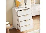 Credenza Proximax Con 4 Cassetti: Design Unico, Spazio Generoso Con Cassettiera E Magnifiche Maniglie Dorate