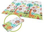 Tappeto Per Bambini 180?X?160?X?1?Cm - Tappeto Per Gattonare Pieghevole, Antiscivolo E Bifacciale Per Interni Ed Esterni