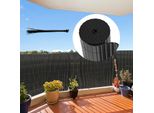 Aopunly Pvc Privacy Schermo Stuoia Privacy Recinzione Balcone Frangivento Privacy Schermo Per Recinzione Grigio 80X800Cm