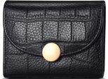 Inf Portafoglio Da Donna In Vera Pelle Con Protezione Rfid Nero