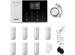 Huxgo HXA005 Sistema Di Allarme Casa Wifi + Gsm 2G Con Sirena Sistema Di Allarme Con 7X Sensori Di Movimento E Sensore Porta-Finestra, Sistema Di Allarme Per Appartamento, Casa, Garage, Tuya Smartlife App