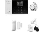 Huxgo HXA005 Sistema Di Allarme Casa Wifi + Gsm 4G Con Sirena, Sistema Di Allarme Con 1X Sensore Di Movimento E 1X Sensore Porta-Finestra, Sistema Di Allarme Per Appartamento, Casa, Garage, App Tuya Smartlife