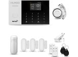 Huxgo HXA005 Sistema Di Allarme Casa Wifi + Gsm 4G Con Sirena, Sistema Di Allarme Con 1X Sensore Di Movimento E 3X Sensore Porta-Finestra, Sistema Di Allarme Per Appartamento, Casa, Garage, App Tuya Smartlife
