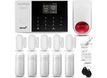 Huxgo HXA005 Sistema Di Allarme Casa Wifi + Gsm 2G Con Sirena Wireless Sistema Di Allarme Con 5X Sensori Di Movimento E 5X Sensori Porta-Finestra, Sistema Di Allarme Per Appartamento, Casa, Garage, App Tuya Smartlife