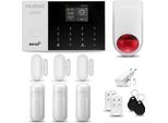 Huxgo HXA005 Sistema Di Allarme Casa Wifi + Gsm 2G Con Sirena Wireless Sistema Di Allarme Con 3X Sensore Di Movimento E 3X Sensore Porta-Finestra, Sistema Di Allarme Per Appartamento, Casa, Garage, Tuya Smartlife App
