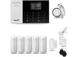 Huxgo HXA005 Sistema Di Allarme Casa Wifi + Gsm 2G Con Sirena Sistema Di Allarme Con 5X Sensori Di Movimento E Sensore Porta-Finestra, Sistema Di Allarme Per Appartamento, Casa, Garage, App Tuya Smartlife