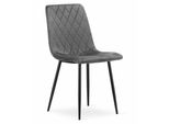Sedia Valora Turin In Velluto Grigio Scuro X1 - Elegante Sedia Grigio Scuro