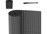 Jopassy Pvc Privacy Schermo Mat Privacy Recinzione Balcone Frangivento Privacy Schermo Per Recinzione Grigio 140X600Cm