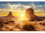 Sole E Deserto Stile Acquario Serbatoio Pesce Sfondo Poster Pvc Adesivo Carta Decorativa (61 * 30 Cm)