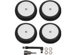 4PCS Rc Anteriore Posteriore Pneumatici E Ruote Con 17 Mm Esagono Per 1/8 Off Road Auto -Upgrade Parte Bianca