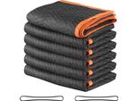 Succebuy Coperte Per Traslochi, 6 Pezzi, 2032 X 1829 Mm, Coperte Con Imbottitura In Cotone, Coperte Per Mobili E Magazzini, Coperte Da Imballaggio Imbottite In Tessuto Non Tessuto Per L'imballaggio, La Spedizione E La Protezione Di Mobili