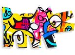 Stampa Su Acrilico Cane Geometrico Graffiti 1