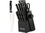 Set Di Coltelli Professionali Da Chef, Materiale Acciaio Al Carbonio, Lunghezza Lama 19,3 Cm, Lunghezza Manico 13,2 Cm, 19 Pezzi, Lama Precisa