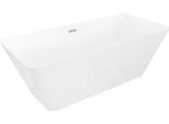 Mexen Velo Slim Vasca Da Bagno Autoportante 170 X 75 Cm, Bianca, Troppo Pieno Cromo - 52811707500-01