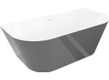 Mexen Oval Slim Vasca Da Bagno Autoportante Ad Angolo 170 X 80 Cm, Bianca/Grigia, Troppopieno Bianco - 52661708062-20