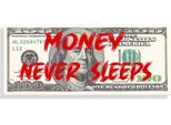 Stampa Su Acrilico Money Never Sleeps 100USD