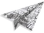 Stampa Su Acrilico Aeroplano Di Carta Graffiti