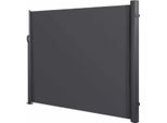 Tenda Laterale - Frangivento - Schermo Privacy - Estensibile - Patio E Giardino - Nero - 3×1,6 M - Poliestere Resistente Ai Raggi Uv