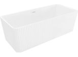 Mexen Nila Vasca Da Bagno Freestanding Rigata 170 X 75 Cm, Bianca, Troppopieno Bianco - 52841708000-20