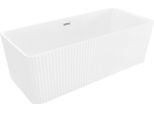 Mexen Nila Vasca Da Bagno Autoportante Scanalata 170 X 75 Cm, Bianca, Troppopieno Cromato - 52841708000-01