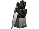 Set Di Coltelli, Materiale Acciaio Al Carbonio, 15 Pezzi, Lunghezza Della Lama 16,3 Cm, Lunghezza Del Manico 13 Cm, Angolo Della Lama 60