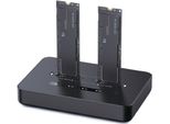 Gembird DD2-U3M2 Desktop Dual Drive Usb Type-C M.2 Nvme (And Sata) Ssd Docking Station, Black