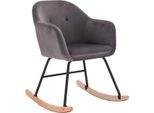 Sedia A Dondolo - Sedia A Dondolo Per Adulti - Sedia Da Salotto - Interno - Grigio Scuro
