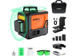 Dovoh P3-360G Laser A Linee Incrociate Verde 3X360 Gradi, Autolivellante, 2 Batterie Ricaricabili