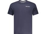 T-Shirt Blu Da Uomo A Maniche Corte Con Scollo Rotondo E Stampa
