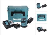 Makita DBO180RT1J Levigatrice Eccentrica A Batteria 125Mm 18V + 1X Batteria 5.0Ah + Caricatore + Valigetta Makpac