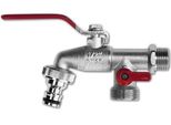 Rubinetto Da Giardino Bradas 1/2 - 2X 3,4" Con Attacco Rapido"