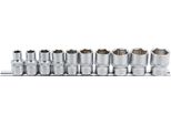 Bgs Set Di Chiavi A Bussola Esagonali A Trazione Quadrata 12,5 Mm (1/2") Pollici Dimensioni 10 Pz. - 9113"
