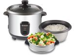 Cuociriso Beper 90.550, 400W, 1 L, Fino A 625 G Di Riso, Controllo Temperatura, Acciaio Inox