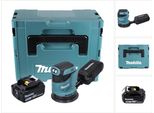 Makita Dbo 180 T1J Levigatrice Orbitale A Batteria 18V + 1X Batteria 5,0Ah + Valigetta - Senza Caricabatterie