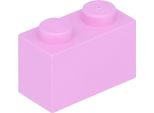 Lego® 50 Pezzi 3004 Mattoncini 1X2 Parte Basic 50 Rosa Chiaro