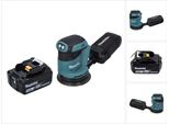 Makita Dbo 180 T1 Levigatrice Eccentrica A Batteria 18 V - 125 Mm + 1X Batteria 5,0 Ah - Senza Caricabatteria
