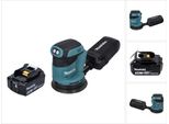 Makita Dbo 180 F1 Levigatrice Eccentrica A Batteria 18 V - 125 Mm + 1X Batteria 3,0 Ah - Senza Caricabatterie