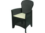 Divano Da Giardino Ipae Progarden Folia Antracite In Polipropilene (60 X 58 X 89 Cm)