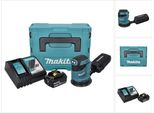 Makita Dbo 180 RG1J Levigatrice Orbitale A Batteria 18 V - 125 Mm + 1X Batteria 6,0 Ah + Caricabatterie + Makpac