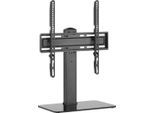 Equip - Supporto - Per Tv Lcd / Tv Lcd Curvo - Universale - Plastica, Acciaio Inox, Vetro - Nero - Dimensioni Schermo: 81,3-139,7 Cm (32"-55"") - Scrivania (650611)"