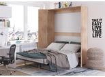 Letto A Parete Armadio Letto Teddy 160X200 Rovere Sonoma Letto Verticale A Scomparsa A Parete, Armadio Letto A Scomparsa, Armadio Con Letto A Scomparsa Integrato, Letto Funzionale Incl. Rete A Doghe