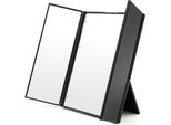 Uniq Specchio Da Trucco Triplo Vanity Con Luce Led, Nero